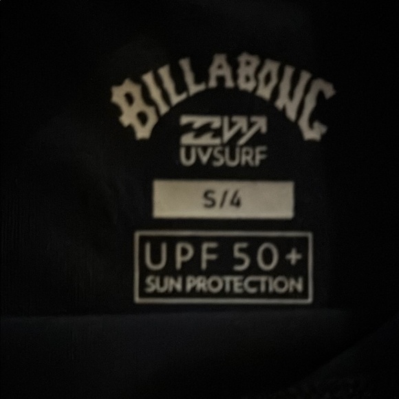 Billabong Kids Black Wave Logo Long Sleeve UPF 50+ Swim Shirt *Brand New - Picture 3 of 5